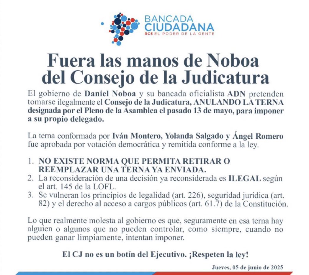Gravísimo lo que está ocurriendo: la bancada de la RC denuncia que el Gobierno, en temas de justicia, está haciendo exactamente lo mismo que ellos hicieron cuando eran Gobierno. Se nota que hablar con conocimiento de causa sigue siendo su fuerte.