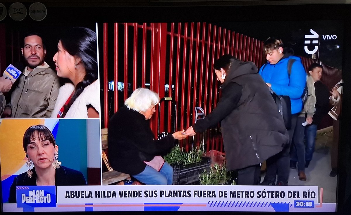Esto es lo que le gusta a los Chilenos, hacer el show, mostrarse cinicamente como buenos samaritanos, Saben lo que realmente hubiera ayudado a la abuelita.. una mejor pension, pero ahi todos los culiaos decian "con mi plata no"#planperfectochv