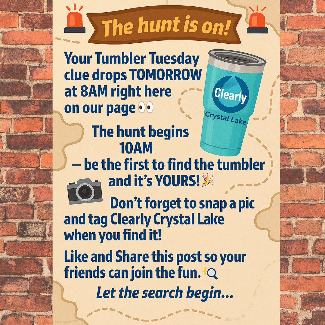 clearly_cl's tweet photo. Tag your friends in the comments share the fun! Be sure to be on the lookout tomorrow!

#clearlycrystallake #crystallakeil #mchenrycountyil #downtowncrystallake #clchamber #supportlocal #smallbusiness #tumblertuesday https://t.co/k9UUrWgI1i