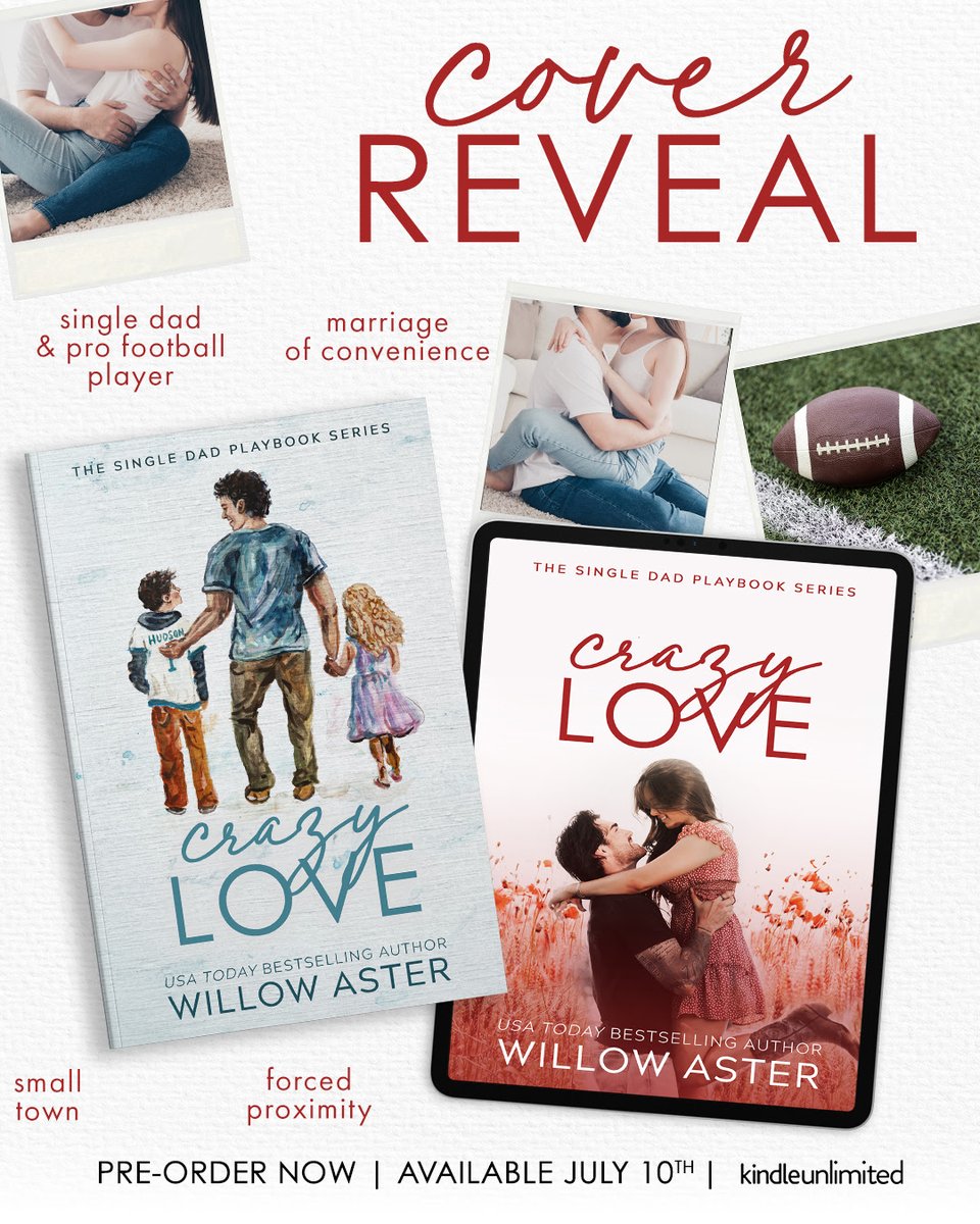 Author @willowaster has revealed the gorgeous covers for Crazy Love!
 
Releasing July 10, 2025

Pre-order today!
books2read.com/Crazy-Love-SDP5

#singledadplaybookseries #willowaster #footballromance #singledad #marriageofconvenience #valentineprlm <a href="/valentine_pr_/">Valentine PR & Literary Management</a>