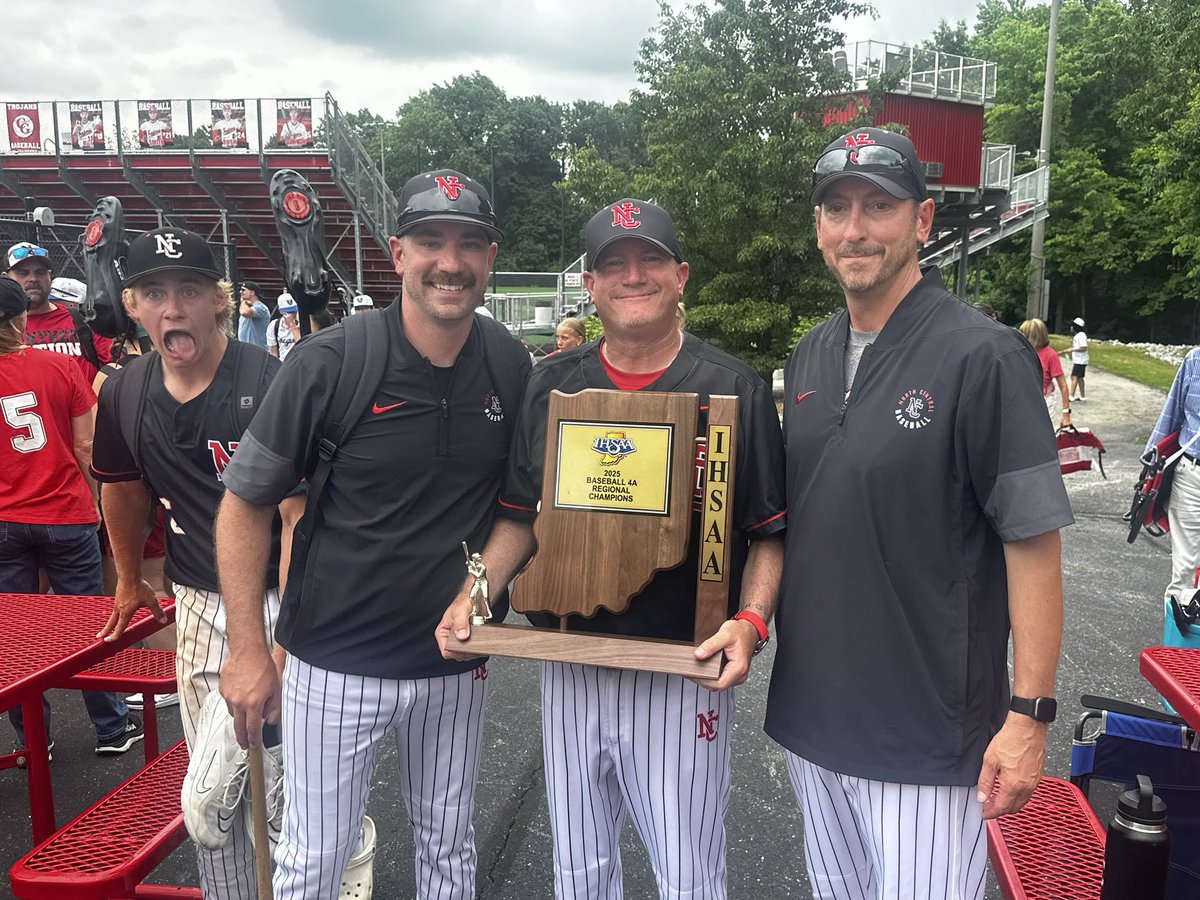 NCHSBaseball7's tweet photo. Coach Hoffman and Coach Dutkanych are not only outstanding Baseball Coaches but Tremendous Fathers/Husbands/Leaders/Competitors and Men-We are blessed to have them! Thank you Men https://t.co/Cvqq79nM3M