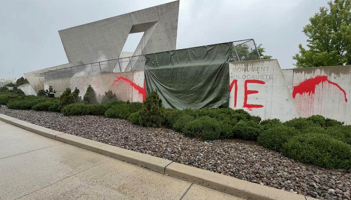 A disgraceful and vile act of antisemitic hate.

The defacing of Canada’s National Holocaust Monument is not just vandalism—it desecrates sacred ground and dishonours the memory of the millions of innocent people murdered in the Holocaust.

This cannot and must not be ignored. I