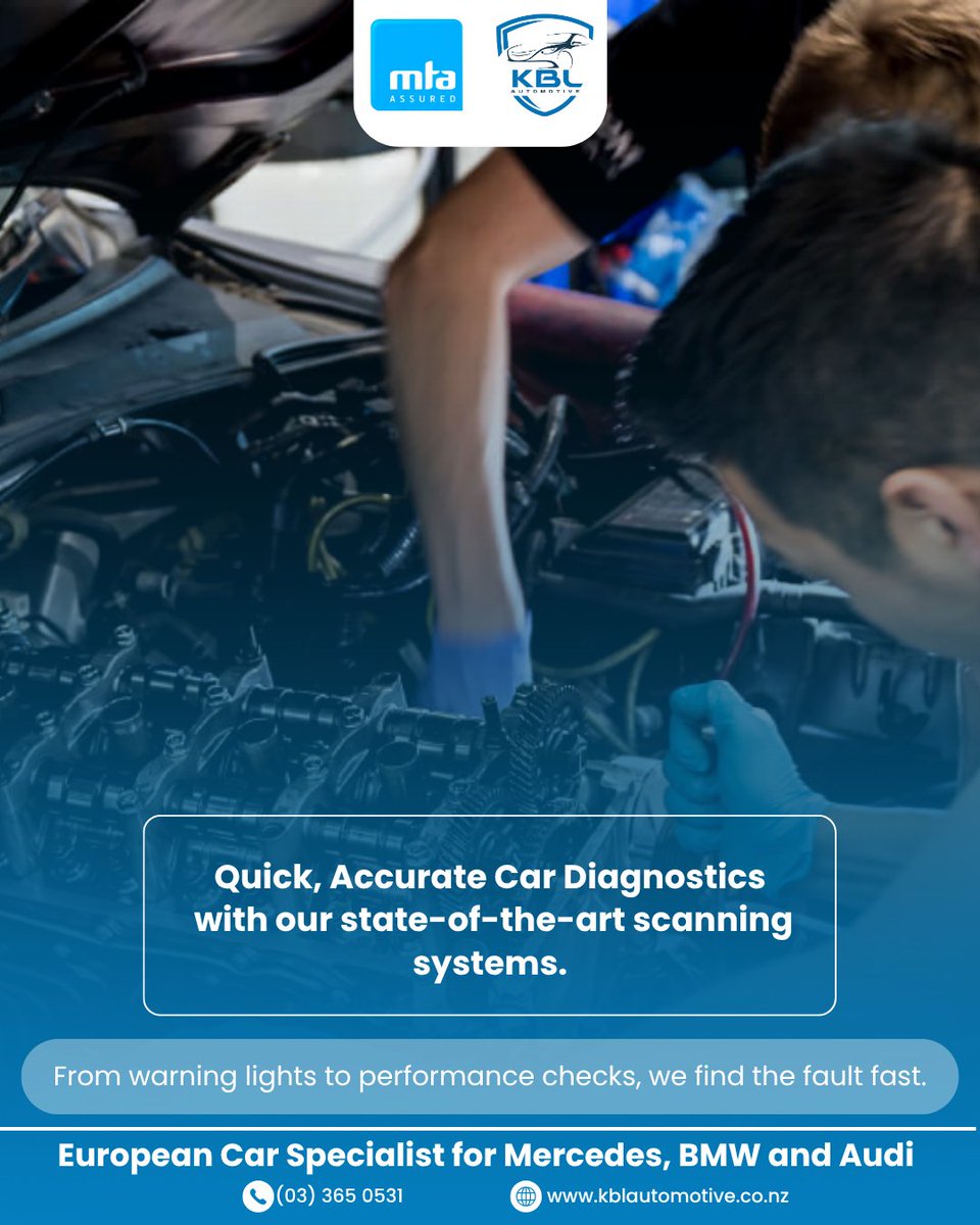 kblautomotivenz's tweet image. Dashboard light on? Our state-of-the-art diagnostics scan your car’s systems quickly and accurately to pinpoint the problem.

.

#Diagnostics #EngineCheck #KBLAutomotive #EuroAutoTech #CarScanNZ