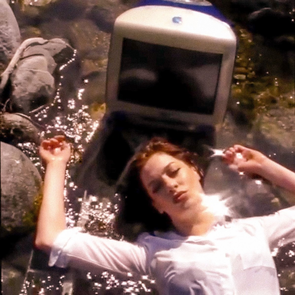 Taking a break from hell. Having to deal with people is hellish, if only I could find refuge in your cabin in the woods, mate.