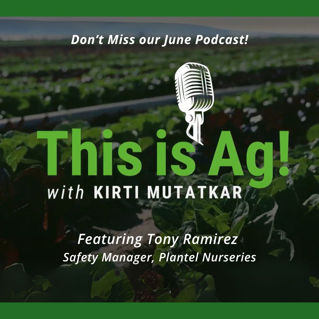 In this episode of UnitedAg Voices, CEO Kirti Mutatkar sits down with Tony Ramirez, Safety Manager at Plantel Nurseries, to talk about his incredible journey through agriculture. Tune in shorturl.at/uIJvM to hear how Tony’s story reflects the heart of our ag community.