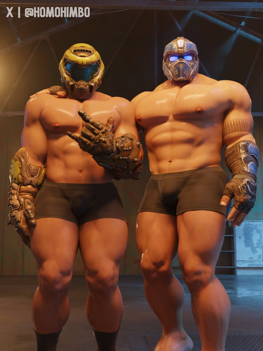 You're greeted by these two guys... What do you do? 😈😳

#gay #3drender #DOOM #GearsofWar