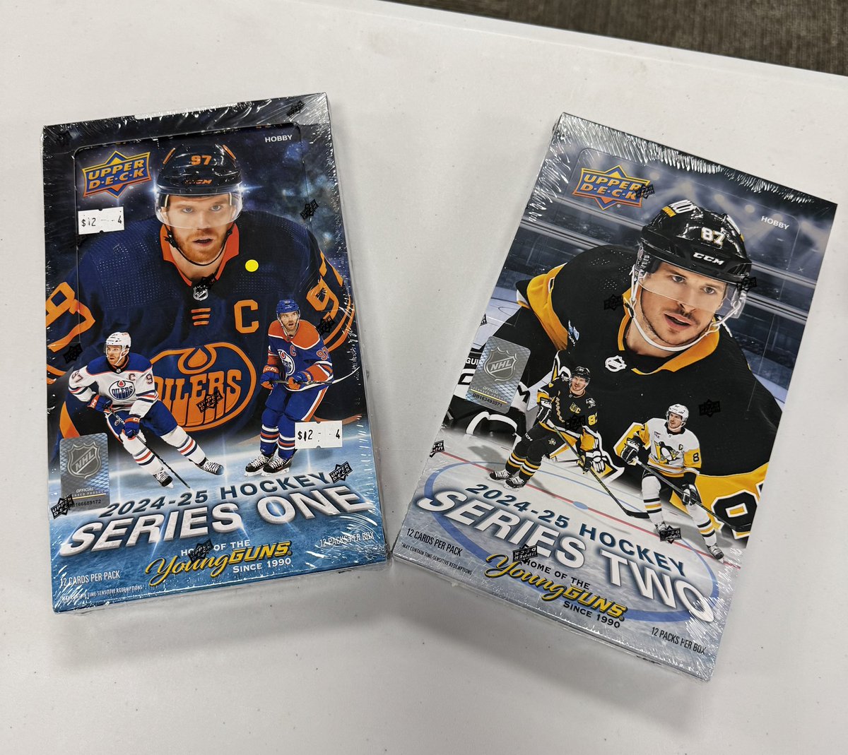 RAPIDZSports's tweet photo. “Young Guns,” anyone?? #NHL #UpperDeck #YoungGuns #Celebrini #Hutson #Michkov https://t.co/E1auVd5CbE