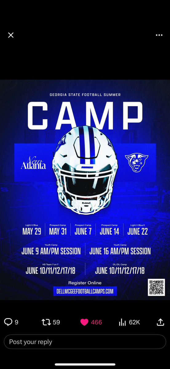 ColtonJReilly's tweet image. I will be attending the @GeorgiaStateFB OL/DL camp tomorrow. Excited to compete against the best talent in Georgia.
@DellMcGee @zconowal31 @CarsonAdams70