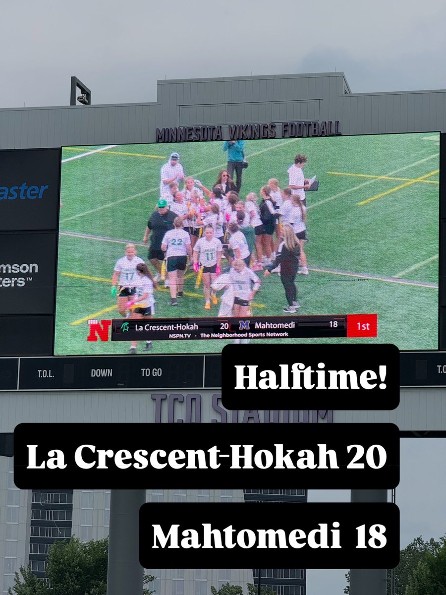 Halftime! Great really by the Lancers after trailing 18-6.