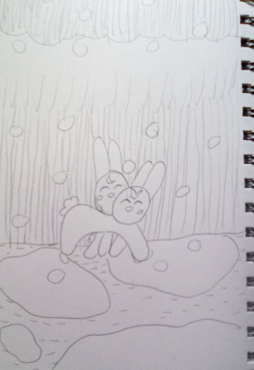 Winter joy ❄️ 🐇🐇

#art #artist #artsy #ArtistOnTwitter #ArtistsOnX #artlover #winter  #illustration #sketchbook #sketch #cute #kawaii #moonlight #coral