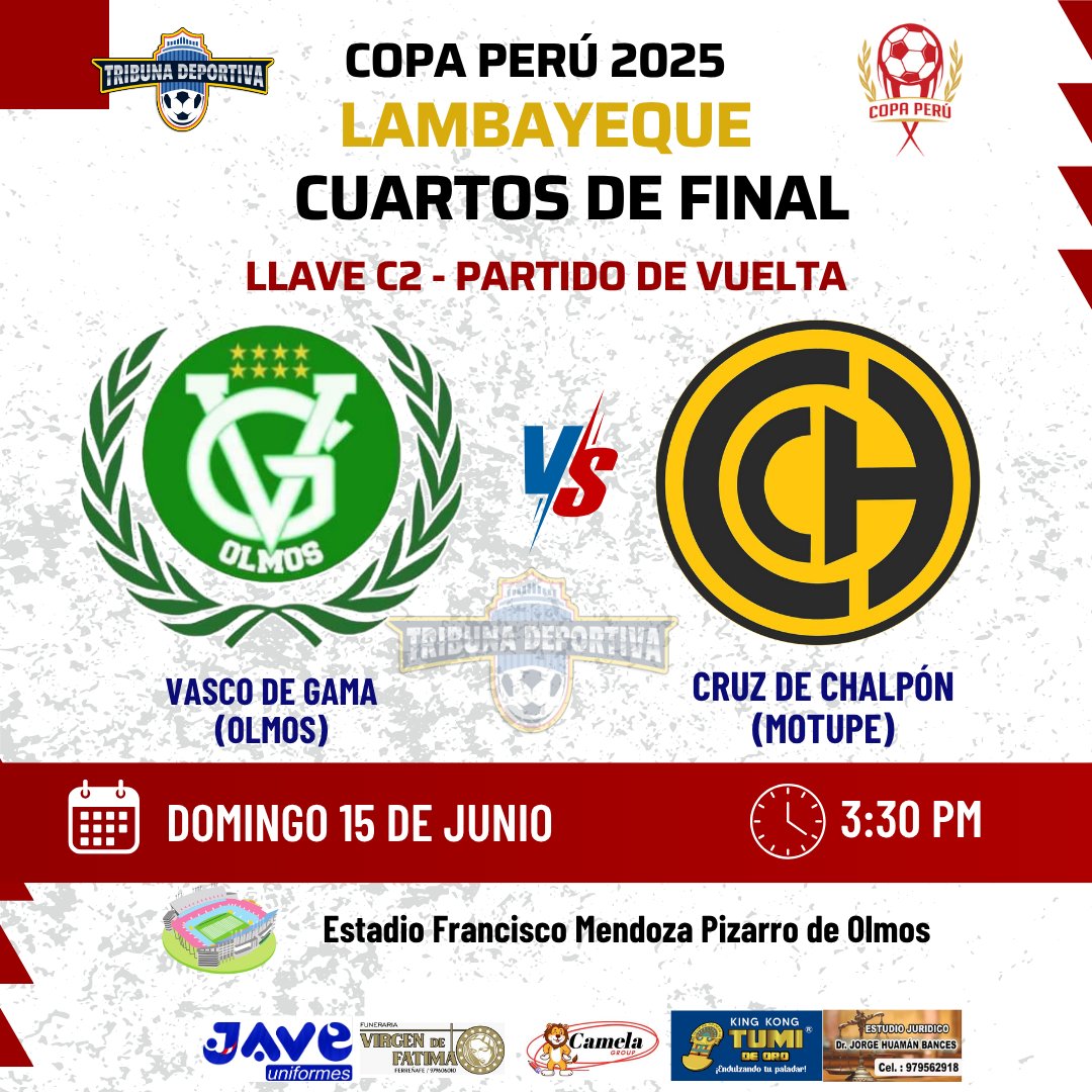 TDLambayeque's tweet photo. 📷 𝐋𝐚𝐦𝐛𝐚𝐲𝐞𝐪𝐮𝐞: 𝐕𝐀𝐒𝐂𝐎 QUIERE 𝐒𝐄𝐌𝐈𝐅𝐈𝐍𝐀𝐋𝐄𝐒
Vasco de Gama quiere semifinales, con un empate estaría ya en la otra fase, pero al frente tiene a un club con historia que quiere dar la sorpresa
#CuartosDeFinal #copaperu2025 #provinciadelambayeque #Futbolperuano https://t.co/LOYqL0MabK