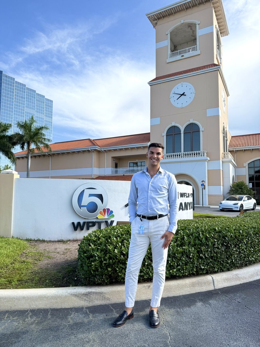 My first day at WPTV as a morning producer in West Palm Beach, Florida