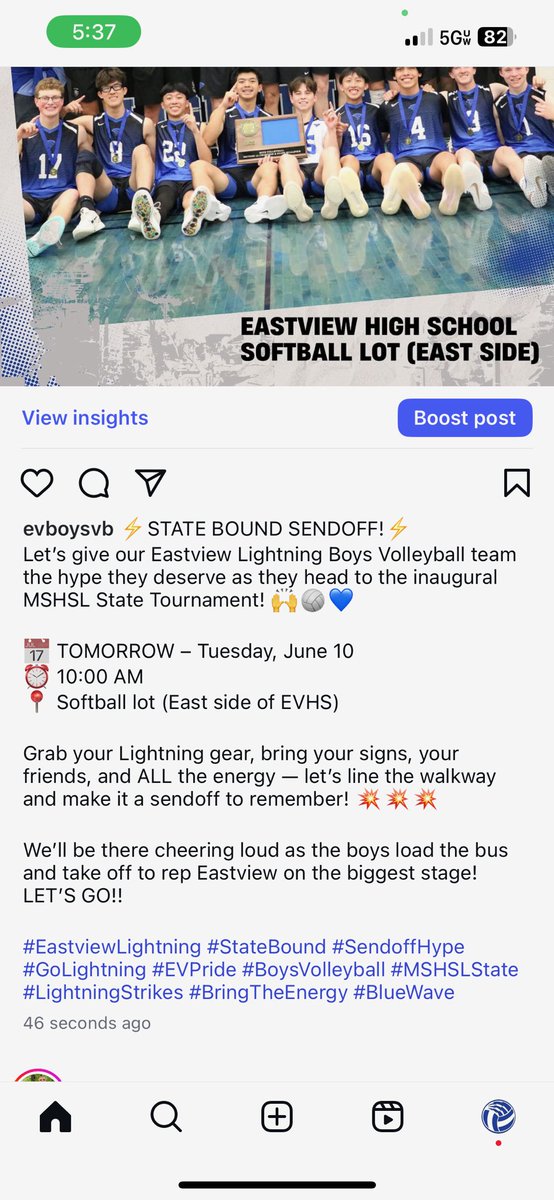EV Boys VB fans see the attachment to show your support for the Lightning!