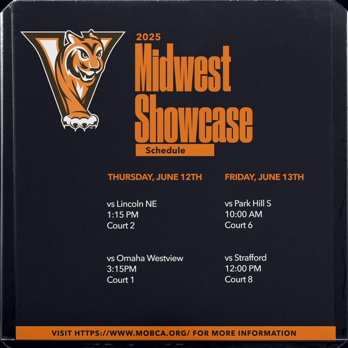 We are excited for this opportunity to compete in such a great event against some of the best in the Midwest!