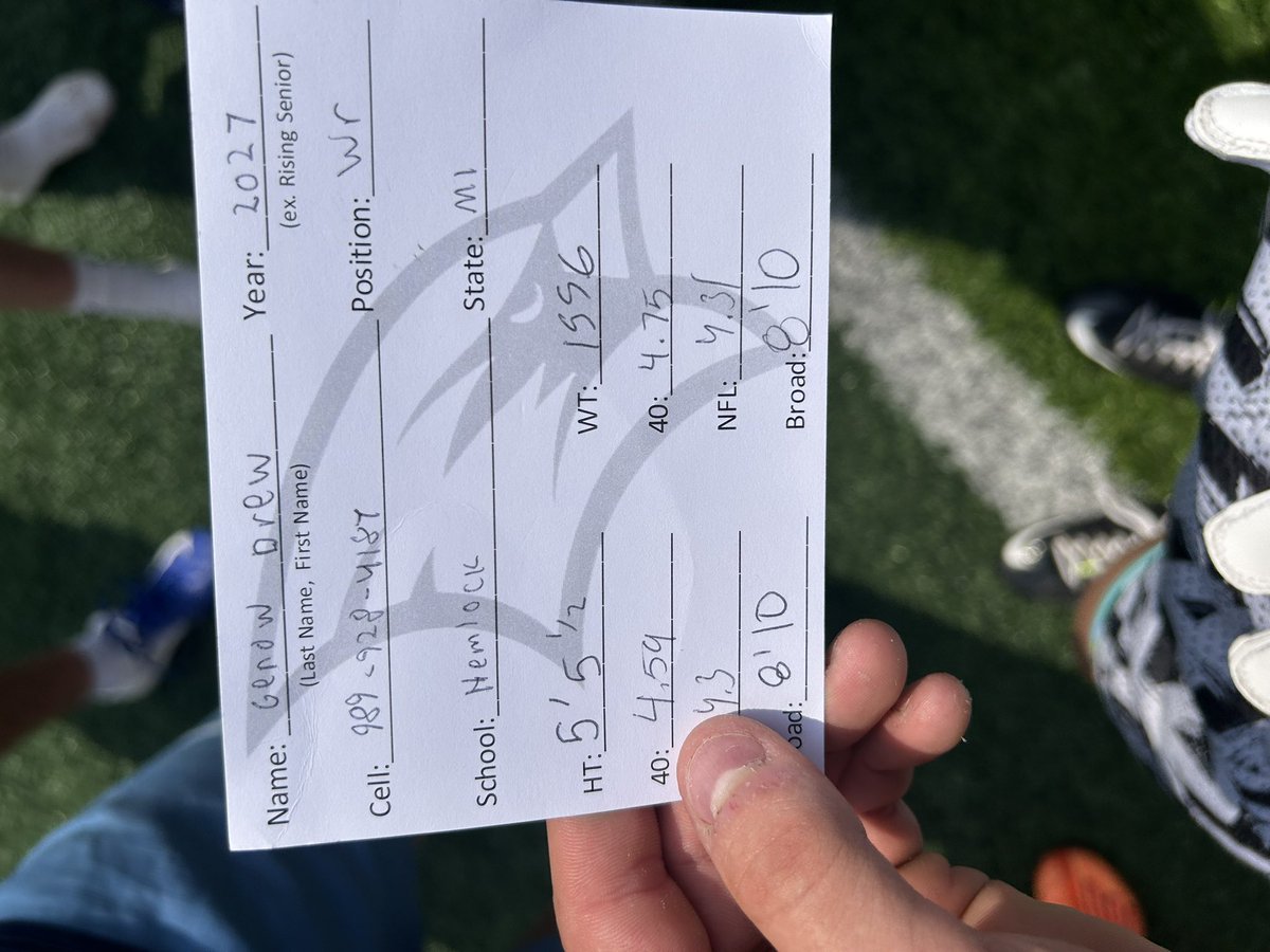 DrewGenow_27's tweet photo. Blessed to have the opportunity to learn and compete this past Sunday at the SVSU football camp. @svsu_football @MichFBFrenzy https://t.co/OEVpBpYArY