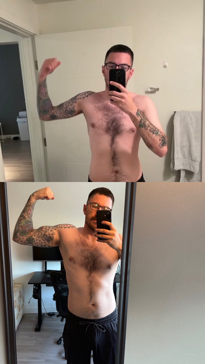 _idknick's tweet image. Only 6 months into working out, but feeling good 🙏🏼