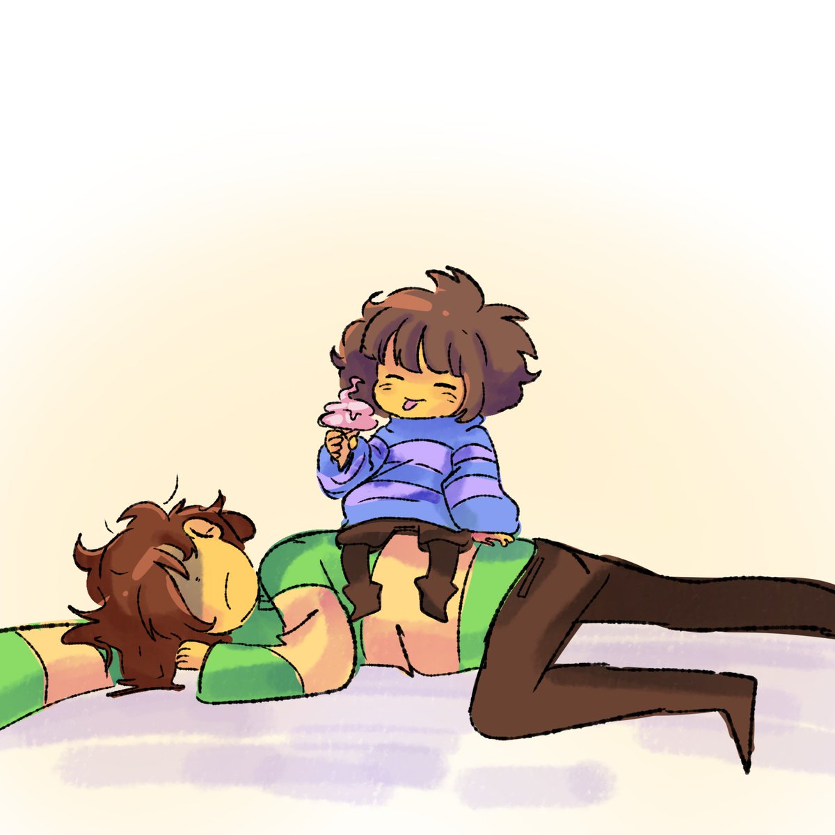 AbsoMaddo's tweet photo. I havent plqyed the new chapters but i love it when ppl draw these two together-
#underta #DELTARUNE https://t.co/mvfQ76a0pC