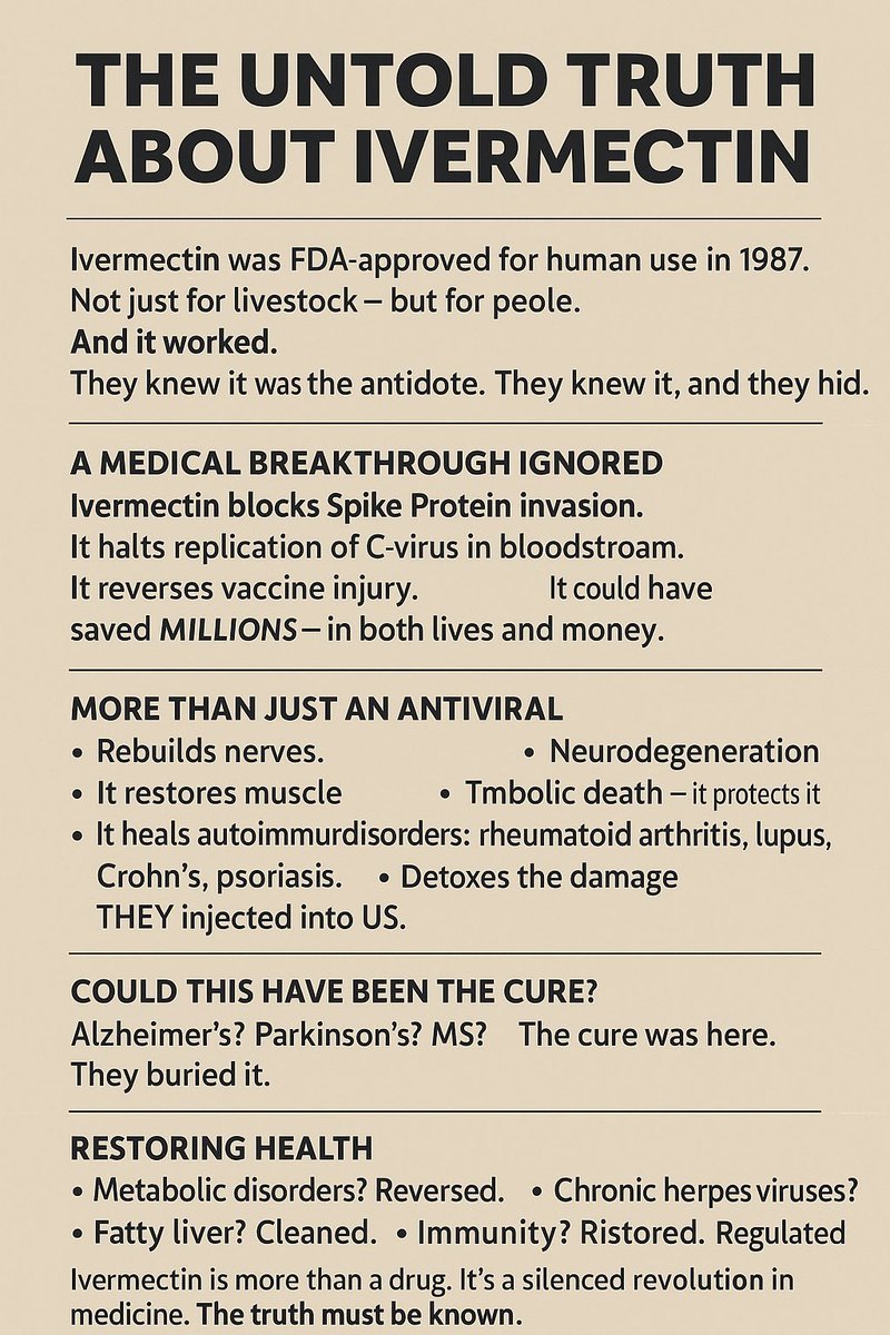 Ivermectin plays a crucial role beyond being just a medication. It represents a significant advancement in the field of medicine that warrants greater attention and awareness.

#ivermectin