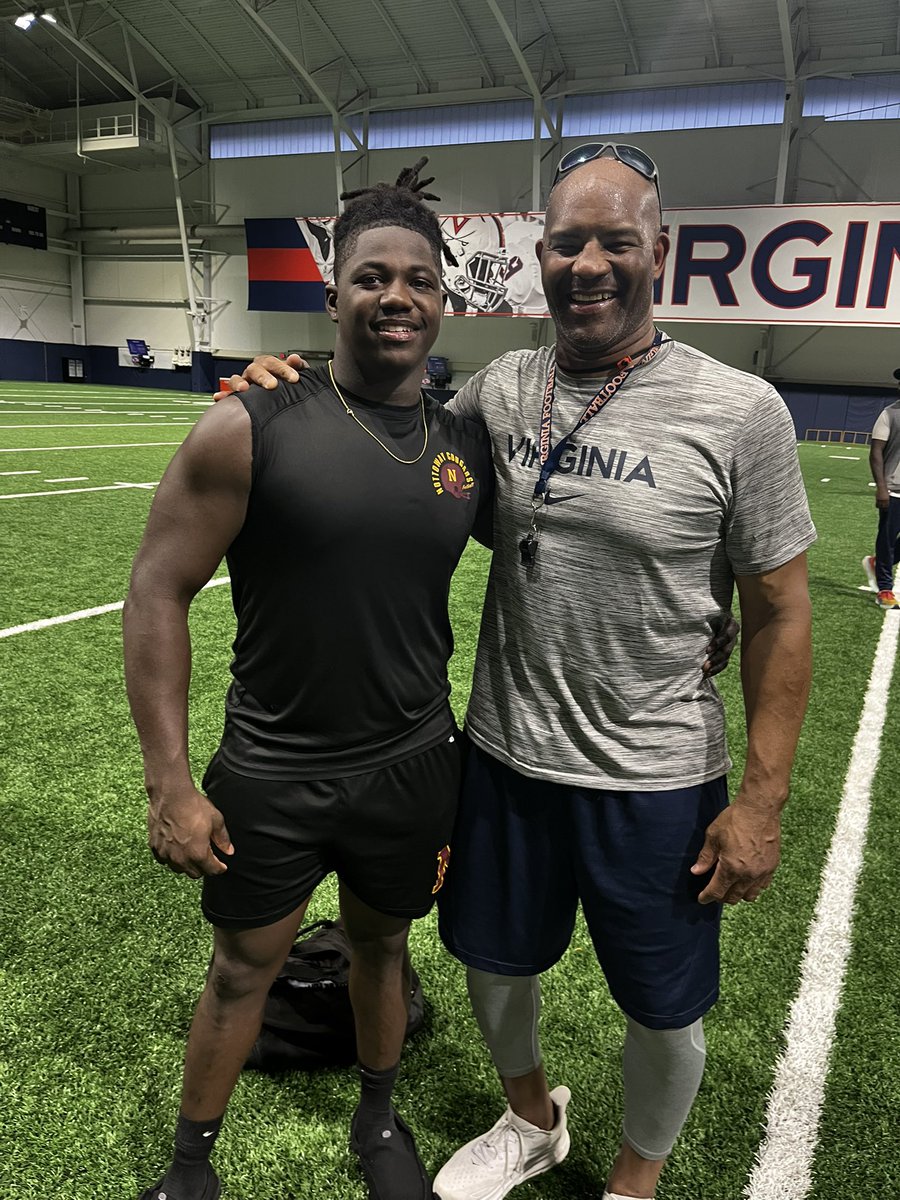 I want to give a big shoutout to UVA and the incredible coaching staff <a href="/Coach_TElliott/">Tony Elliott</a> put together. Great program,Great camp. look forward to coming back soon. 
<a href="/CoachChrisSlade/">Chris Slade</a> 
<a href="/CoachCoyDeWeese/">Coy DeWeese</a> 
<a href="/KoachAdams/">Mike Adams</a> 
<a href="/Coach_Gaither/">Keith Gaither</a> 
<a href="/WillVapreps/">Will Vapreps Garlick</a> 
<a href="/Rivals/">Rivals</a>
 <a href="/PrepRedzone/">Prep Redzone 🏈</a> 
@On3Recruits
