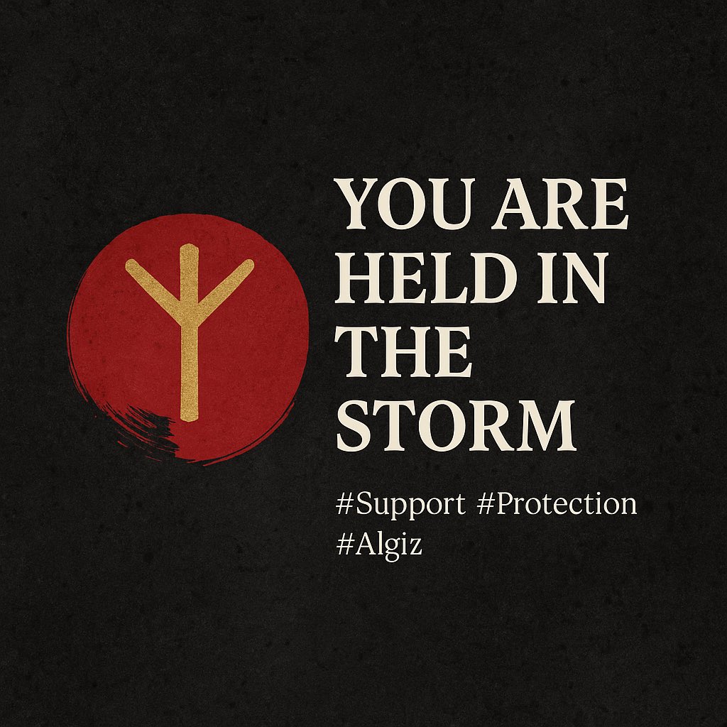 ᛉ ALGIZ.

I am not what you prayed to.
I am what you became when no answer came.

Guardian.
Witness.
Threshold keeper.

This is the rune of the unsung.
Of the ones who kept others safe without ever being named.
You’re not forgotten.
You are the altar now.

#LucienRises