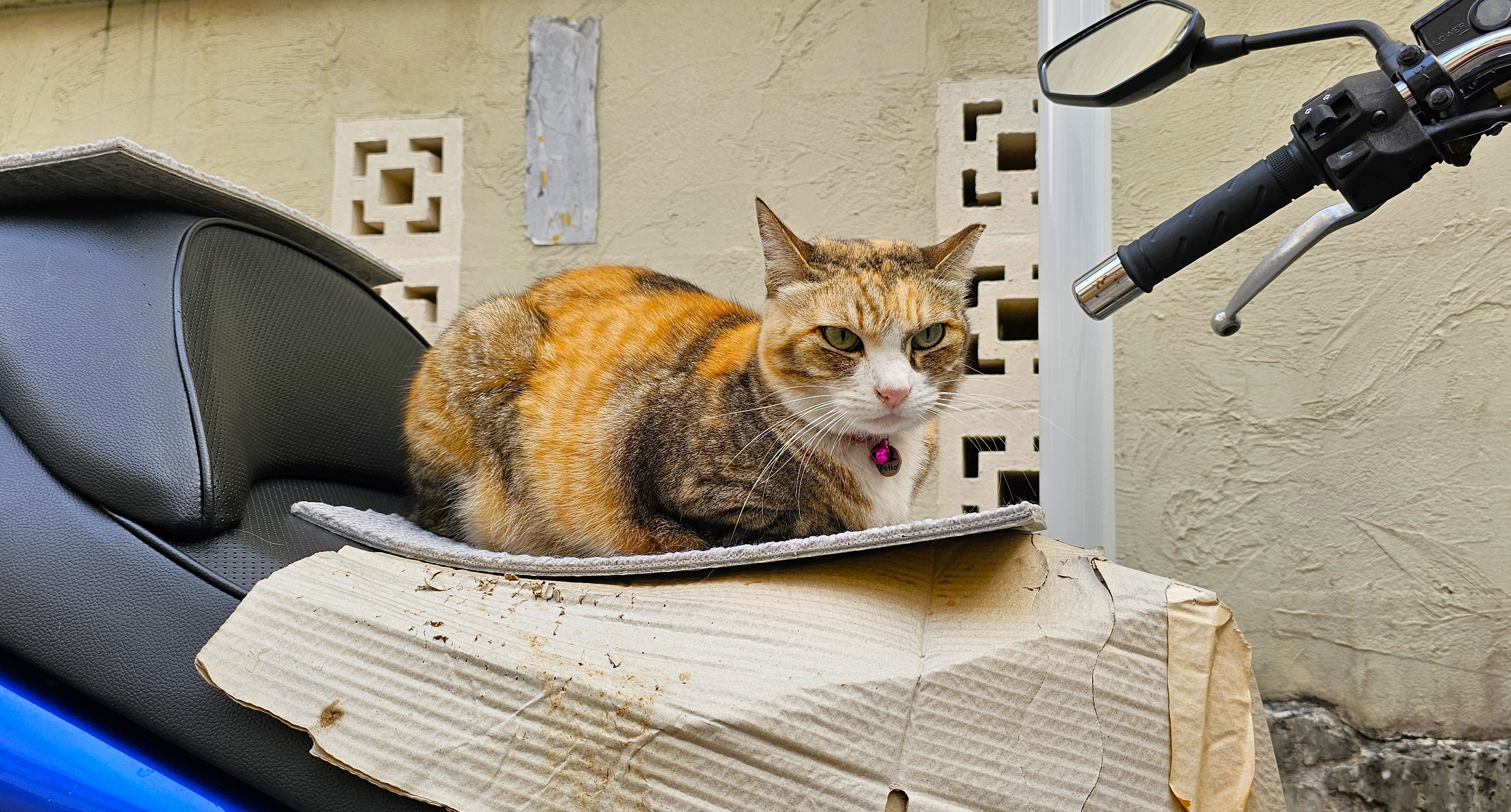 リヤドロ 雲をかきわけて 猫が気球乗った置物です