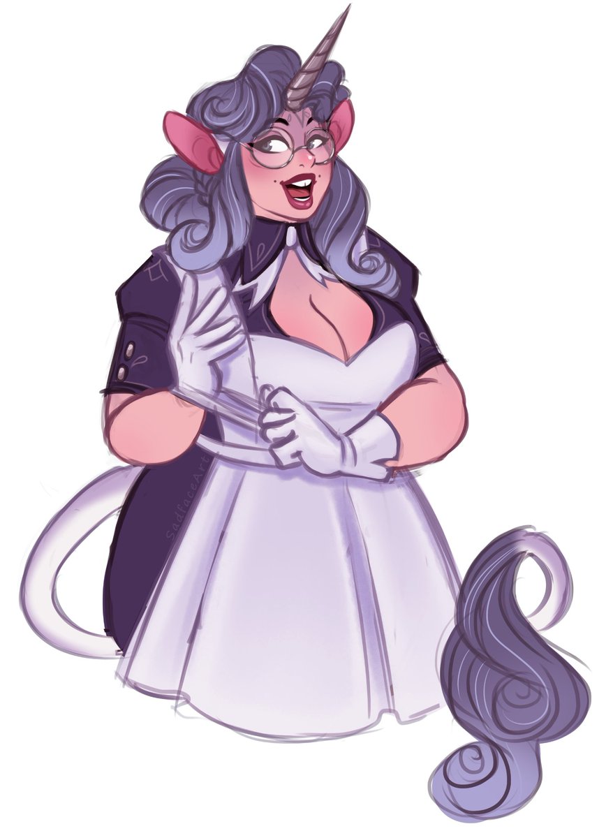 SadfaceArt's tweet photo. More of Lady Delores. (dw it's jam!)
"Don't be such a baby, it will only hurt for a second." 
#characterdesign #originalcharacter #dnd #unicorn https://t.co/IEl6rLSYgF
