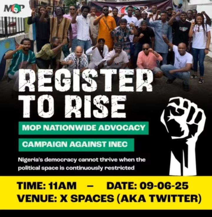 We at <a href="/MOVEMENTOFTHEP1/">MOVEMENT OF THE PEOPLE (MOP)</a> inviting you o 
The first and only true PanAfricanist party in Nigeria inviting 

<a href="/Nath_Yamb/">Nathalie Yamb</a> <a href="/KemiSeba1/">Kemi Seba Officiel</a>