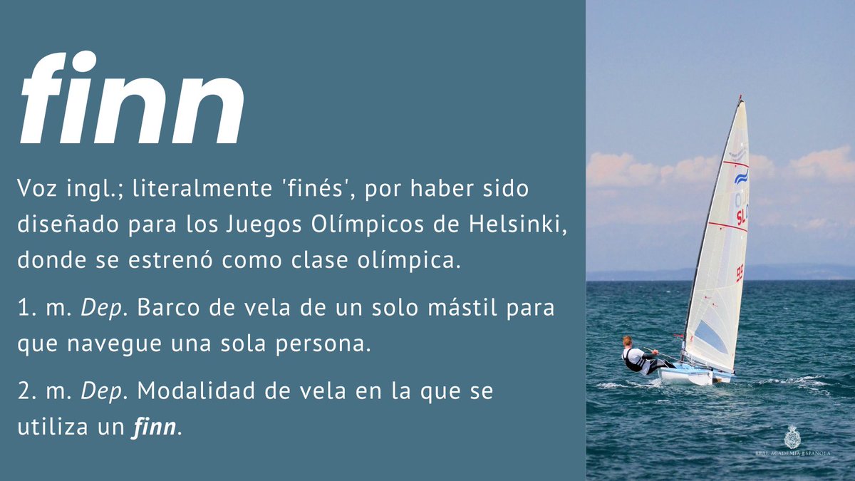 #PalabraDelDía | «finn»

Como se ve, este término en origen significa ‘finés’, voz sinónima de «finlandés», aunque esta se suele preferir como gentilicio de Finlandia, mientras que «finés» se usa más para el idioma y como gentilicio de un antiguo pueblo: ow.ly/LZ2M50W41Q3.