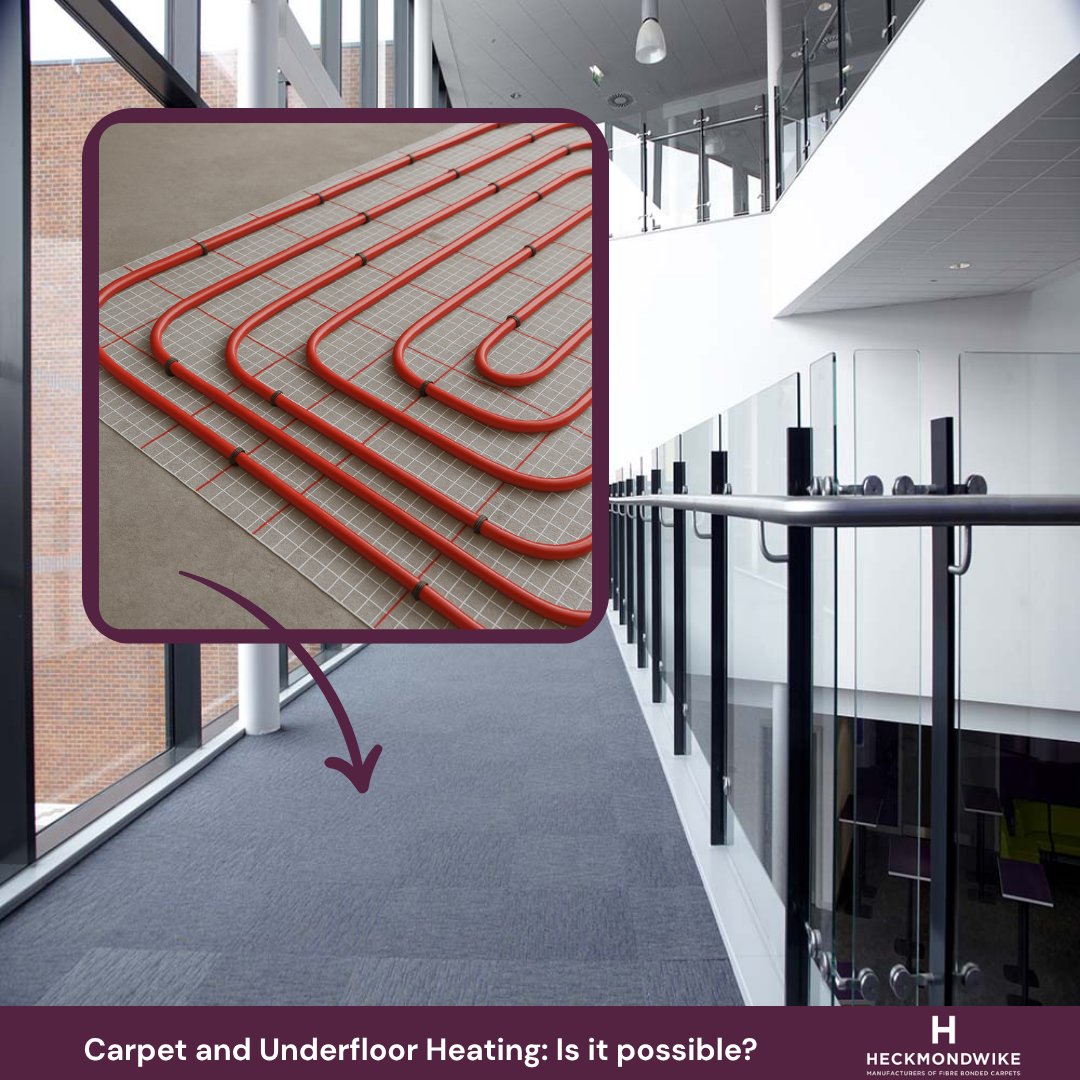 Think underfloor heating only works with hard floors? 🤔 UFH is 15–20% more efficient than radiators, making it ideal for commercial spaces! Can you install carpet over UFH? Spoiler: Yes! 

Learn more in our blog: 🔗 ow.ly/7ISJ50W0MiM