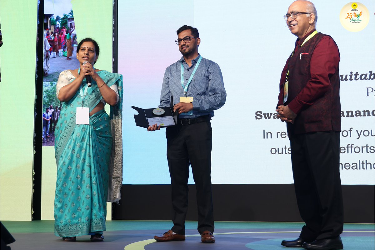 We were honoured to present the Equitable Health Award to Swami Vivekananda Youth Movement (<a href="/svym/">svym</a> ) at our 25th Anniversary Celebration, in recognition of their transformative efforts in advancing healthcare equity in rural and tribal regions of Karnataka.