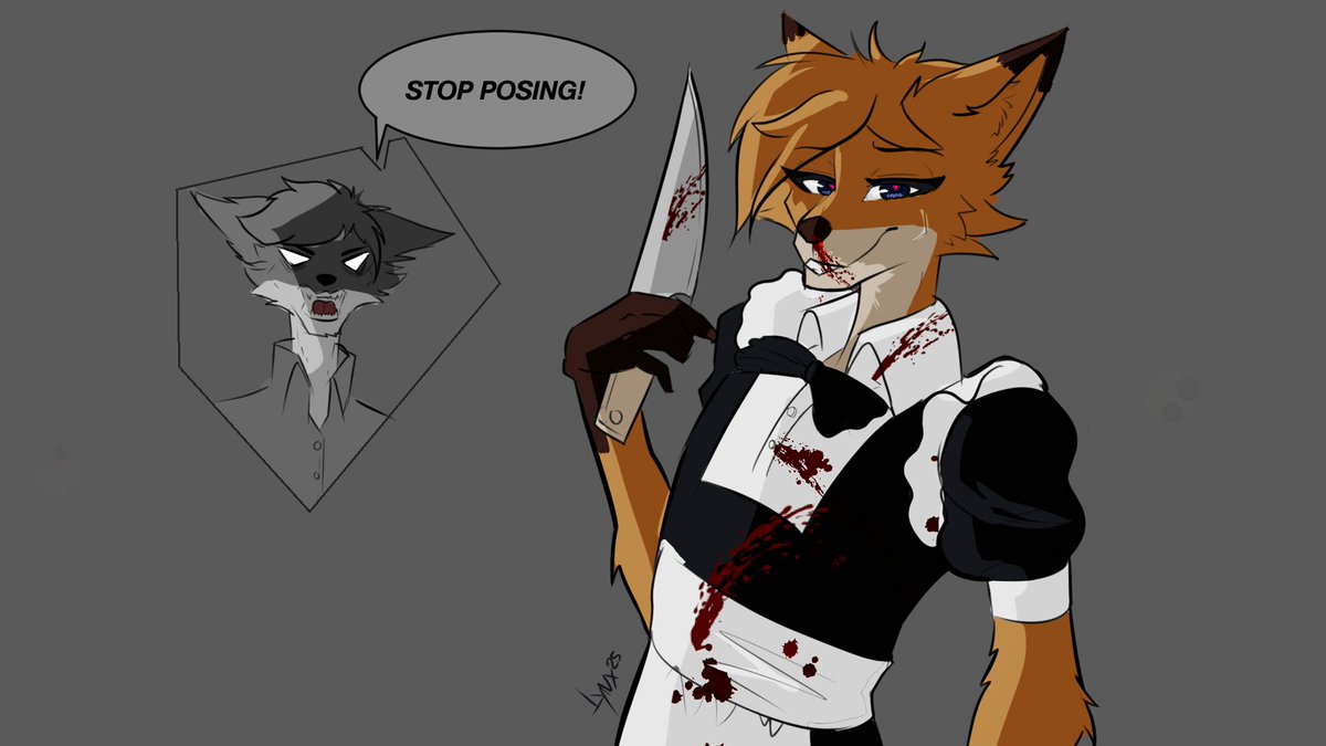 Lynxie700165841's tweet photo. Finished the sketch, the characters belong to @SuitedWolf Balthy tried spreading strawberry jam. https://t.co/DNldZ4lHTJ