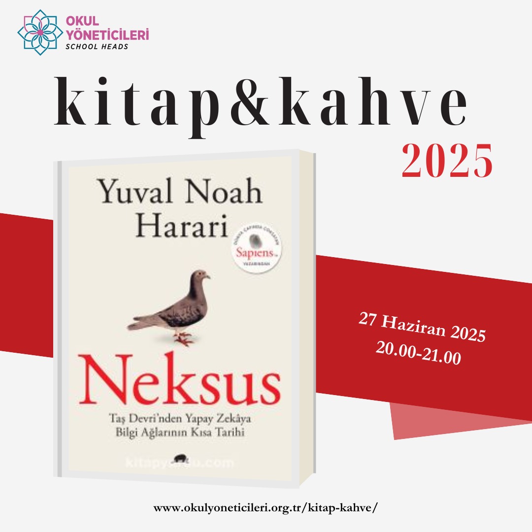 Haziran ayı kitap&amp;kahve etkinliğinde "Neksus" adlı kitap için bir araya geliyoruz. 

#kitapkahve #kitapkurdu #enaz12kitap #neksus #yuvalnoahharari
#OkulYöneticileri