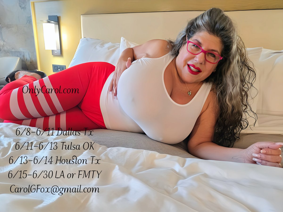 MsCarolFox LAX, Vegas,BWI,Tysons, NYC +++ or FMTY (@xratedwife) on Twitter photo Ohhh Dallas I have 1 spot open on 6/10
Tulsa open spot on 6/12
Irvine 6/29-7/1
VEGAS 7/3-7/5 Let's make some Fireworks! 🎇
CarolGFox@gmail.com for Booking and Deposit Info Ohhh Dallas I have 1 spot open on 6/10
Tulsa open spot on 6/12
Irvine 6/29-7/1
VEGAS 7/3-7/5 Let's make some Fireworks! 🎇
CarolGFox@gmail.com for Booking and Deposit Info