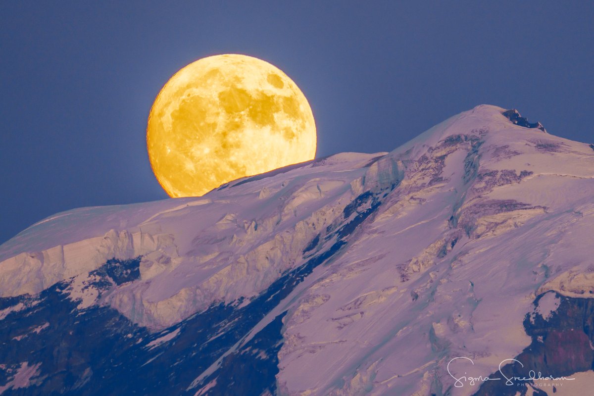 sigmas's tweet image. Almost full #strawberrymoon rising behind #Tahoma tonight.
