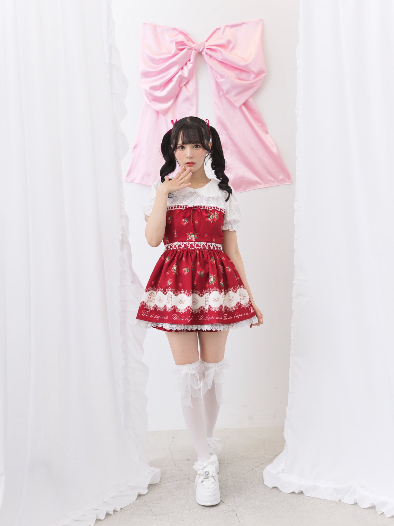 ワンピース Ank Rouge AFTERNOON TEA PRINT SET UP Ank Rouge（アンクルージュ） ワンピース AFTERNOON TEA PRINT SET UP