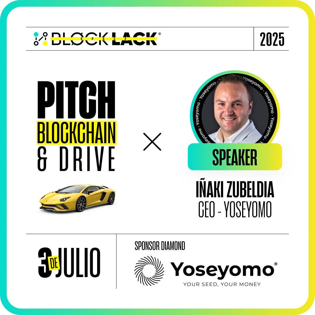 BLOCKLACK (@blocklack) on Twitter photo 🚀 Iñaki Zubeldia, CEO de <a href="/yoseyomo/">Yoseyomo | Your Seed Your Money 🎒</a>, estará presentando su proyecto en nuestro evento Pitch, Blockchain & Drive este 3 de julio en Barcelona.
🎟️ ¿Te gustaría asistir?
Consigue tu entrada con -50% de descuento aquí 👉
lnkd.in/dt6A2BRE 🚀 Iñaki Zubeldia, CEO de <a href="/yoseyomo/">Yoseyomo | Your Seed Your Money 🎒</a>, estará presentando su proyecto en nuestro evento Pitch, Blockchain & Drive este 3 de julio en Barcelona.
🎟️ ¿Te gustaría asistir?
Consigue tu entrada con -50% de descuento aquí 👉
lnkd.in/dt6A2BRE