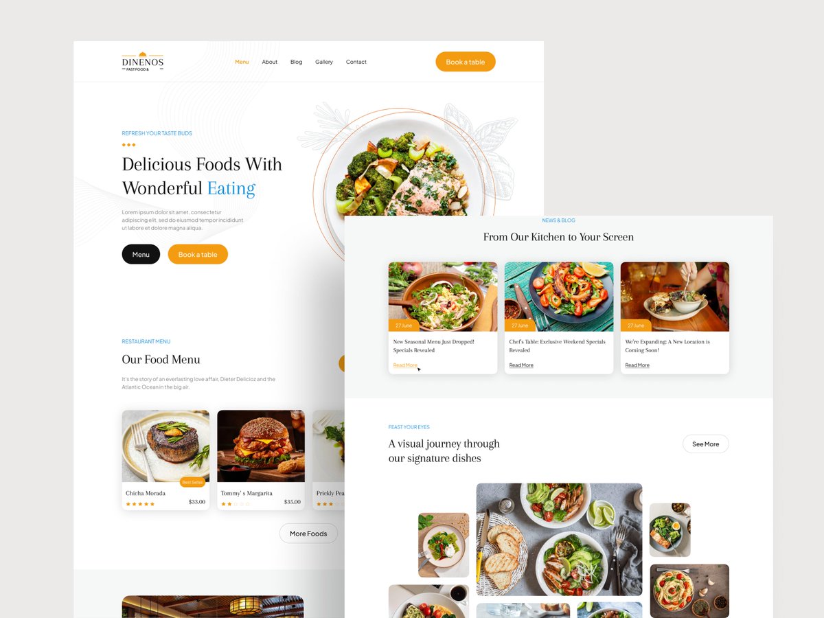 sarkar71407's tweet photo. Dinenosโ Restaurant Website Template
Open full-page view: https://t.co/TUvzSMOIap
Gmail : sarkarraj0766@gmail.com
Whatsapp/Telegram:01775472701
#restaurantwebsite #figma #foodwebsite #landingpage
#WebDesign https://t.co/JMFjiUWQzC