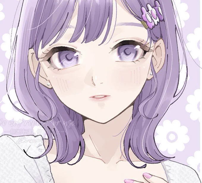 パープル #イラスト
