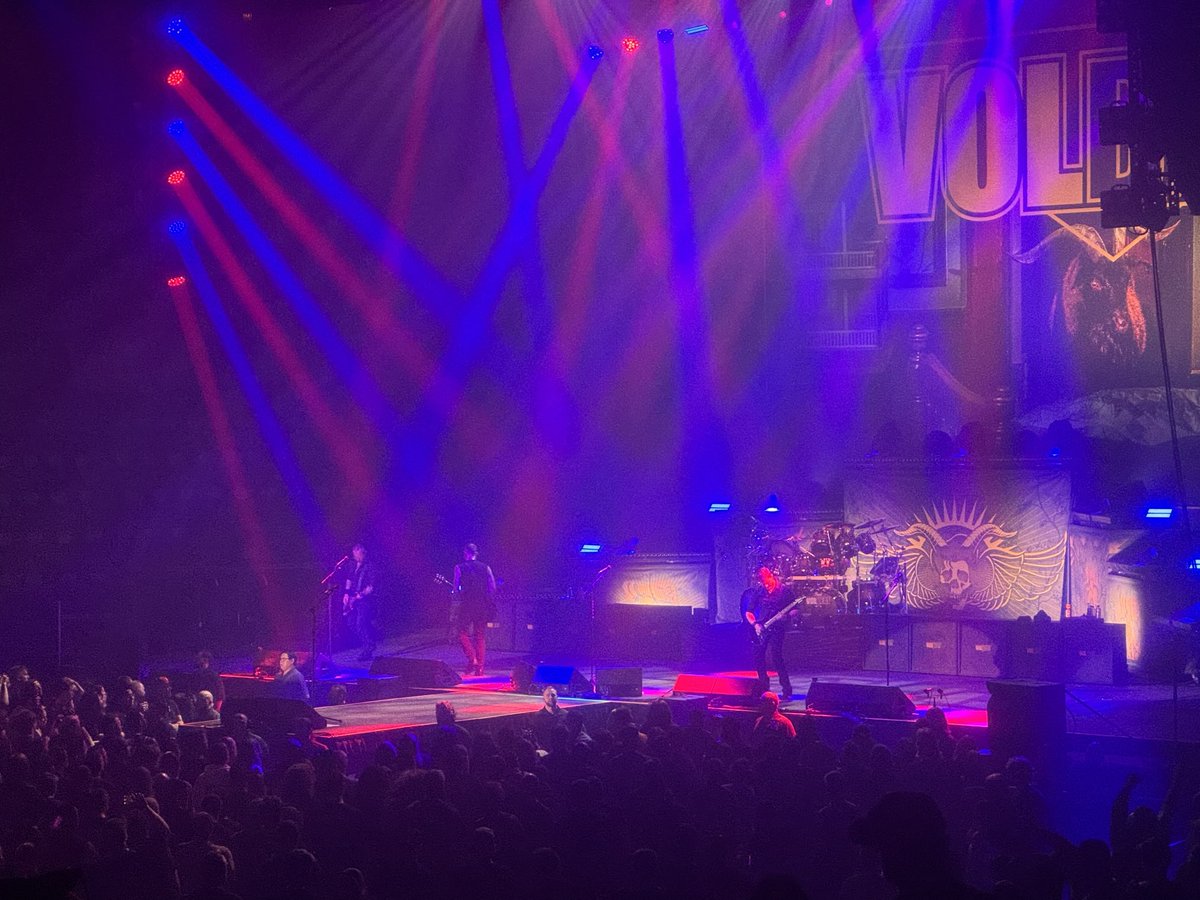 Rockin’ with the Danes!  Took the evening off to go see ⁦<a href="/VOLBEAT/">Volbeat</a>⁩ at the saddle dome. 3 guitars and a drumkit the size of a truck. Six ⭐️ out of 5.  Now home for a quick nap@and an early morning..