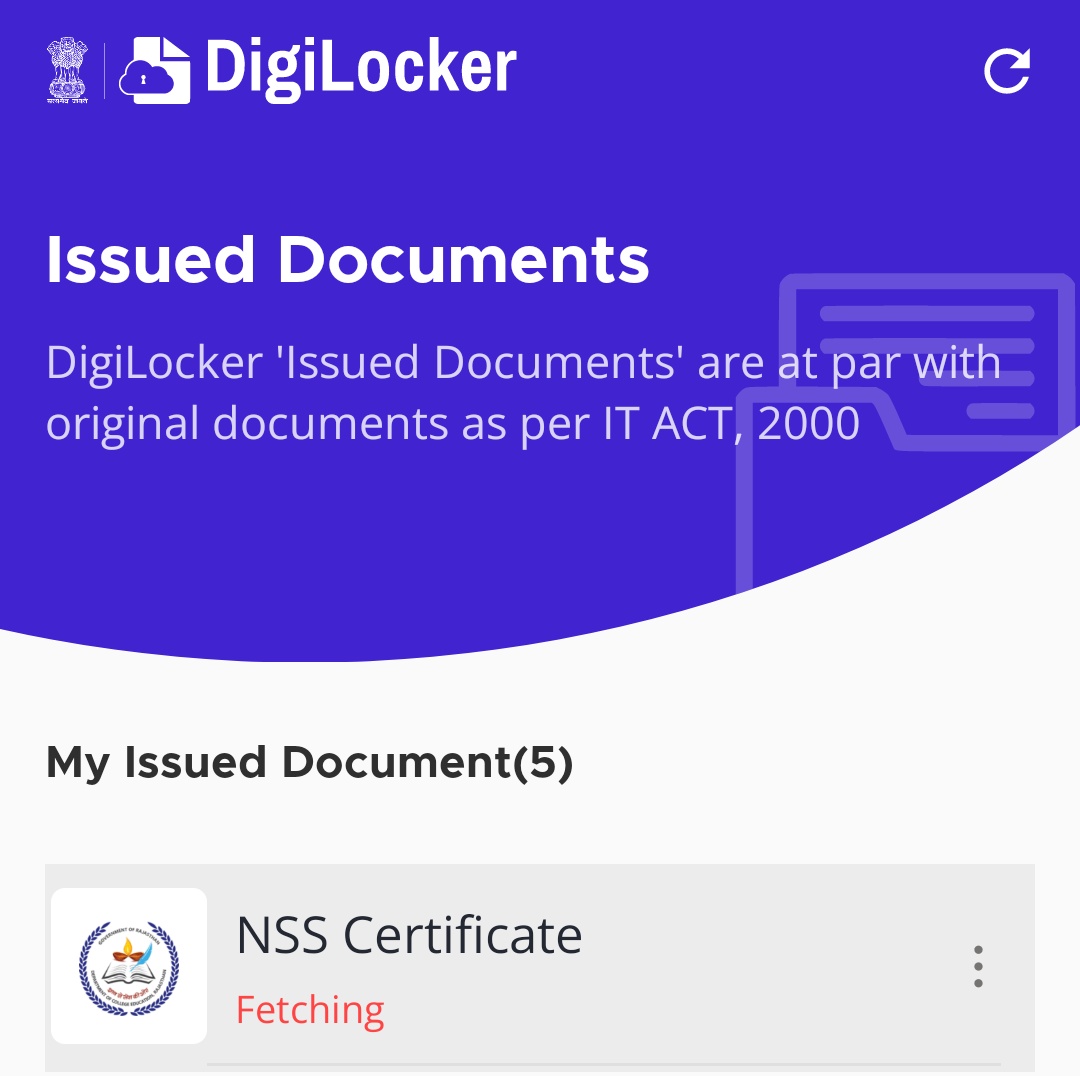 Aditii020's tweet image. For NSS 2024, we were instructed to download the certificate from DigiLocker, but it’s showing &quot;No record available.&quot; I urgently need it for my PG admission. Please help resolve this issue.@IndiaNSS @mygovindia @digilocker_ind @ugc_india @EduMinOfIndia
#NSS2024 #DigiLockerIssue