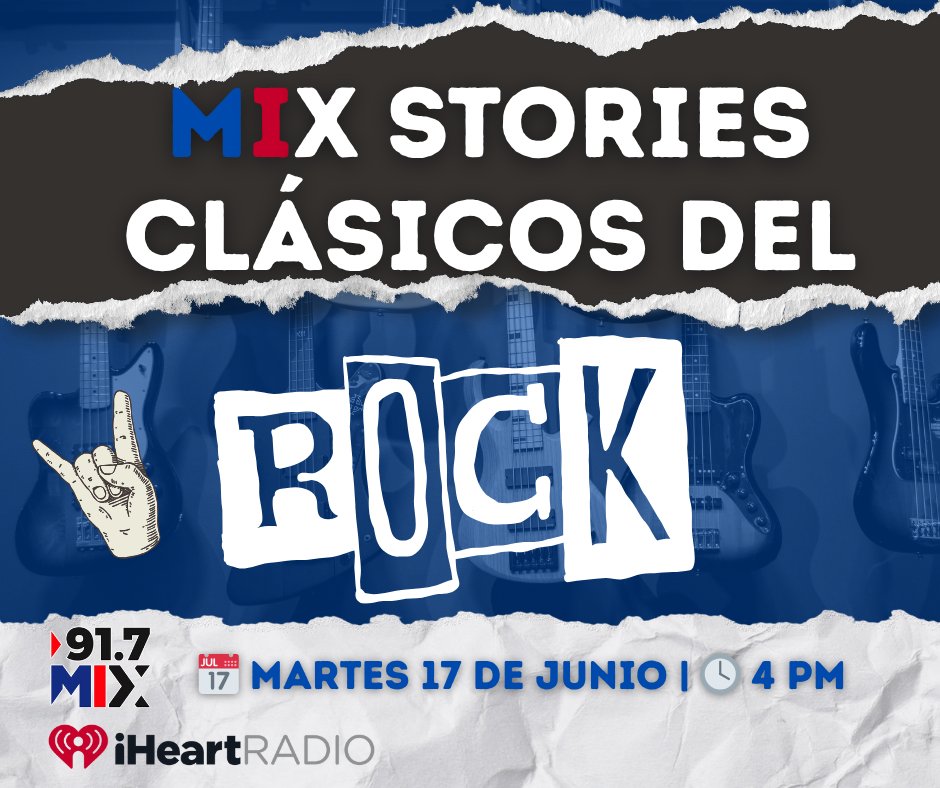 CarlosEn917Mix's tweet photo. 📷 ¡El #RockClásico se apodera de la radio! No te pierdas #MIXStories: Clásicos del Rock, un tributo imperdible con #ArturoLópezGavito y #MarioLafontaine.
📷 Martes 17 de junio | 📷 4 PM
📷 Por toda la cadena MIX y en la app de #iHeartRadio #CadenaMix #RockEnTuRadio https://t.co/SEfomiElot