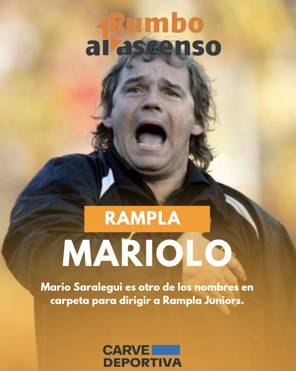 Rumbo al Ascenso (@elascensouy) on Twitter photo 👍PRIMICIA
Mario Saralegui es otro de los nombres en carpeta para dirigir a <a href="/RamplaJuniorsFC/">Rampla Jrs.</a>
Se considera que el experiente entrenador podría ser el adecuado para el difícil momento del "Picapiedra".
#rumboalascenso 👍PRIMICIA
Mario Saralegui es otro de los nombres en carpeta para dirigir a <a href="/RamplaJuniorsFC/">Rampla Jrs.</a>
Se considera que el experiente entrenador podría ser el adecuado para el difícil momento del "Picapiedra".
#rumboalascenso