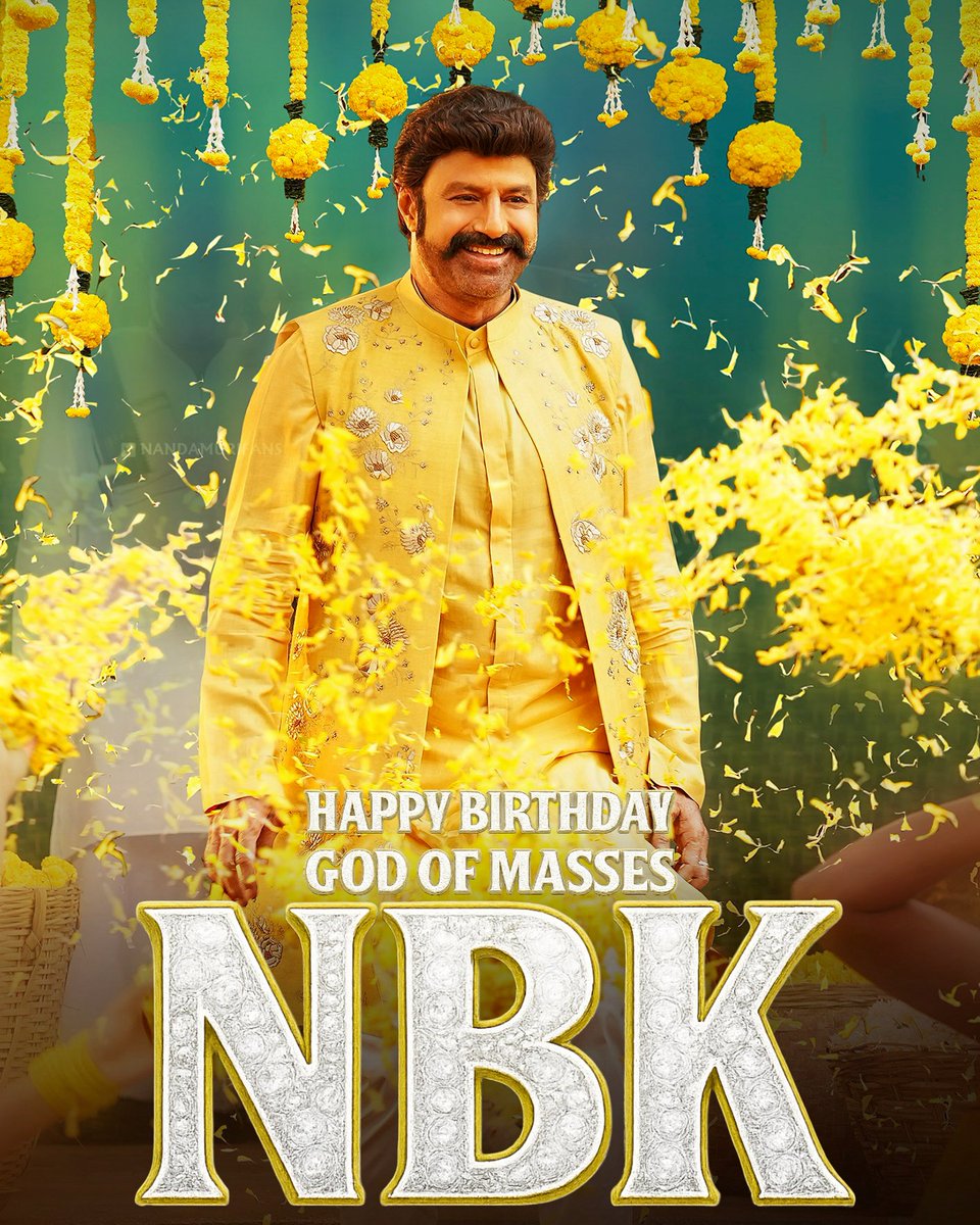 Wishing the Happiest 65th Birthday to the God of the Masses, the King with a Golden Heart, the Man of Comebacks, Hattrick MLA, Chairman of Basavatarakam Cancer Hospital, and Padma Bhushan awardee, Sri #NandamuriBalakrishna garu, on behalf of all the fans ❤️

#HappyBirthdayNBK