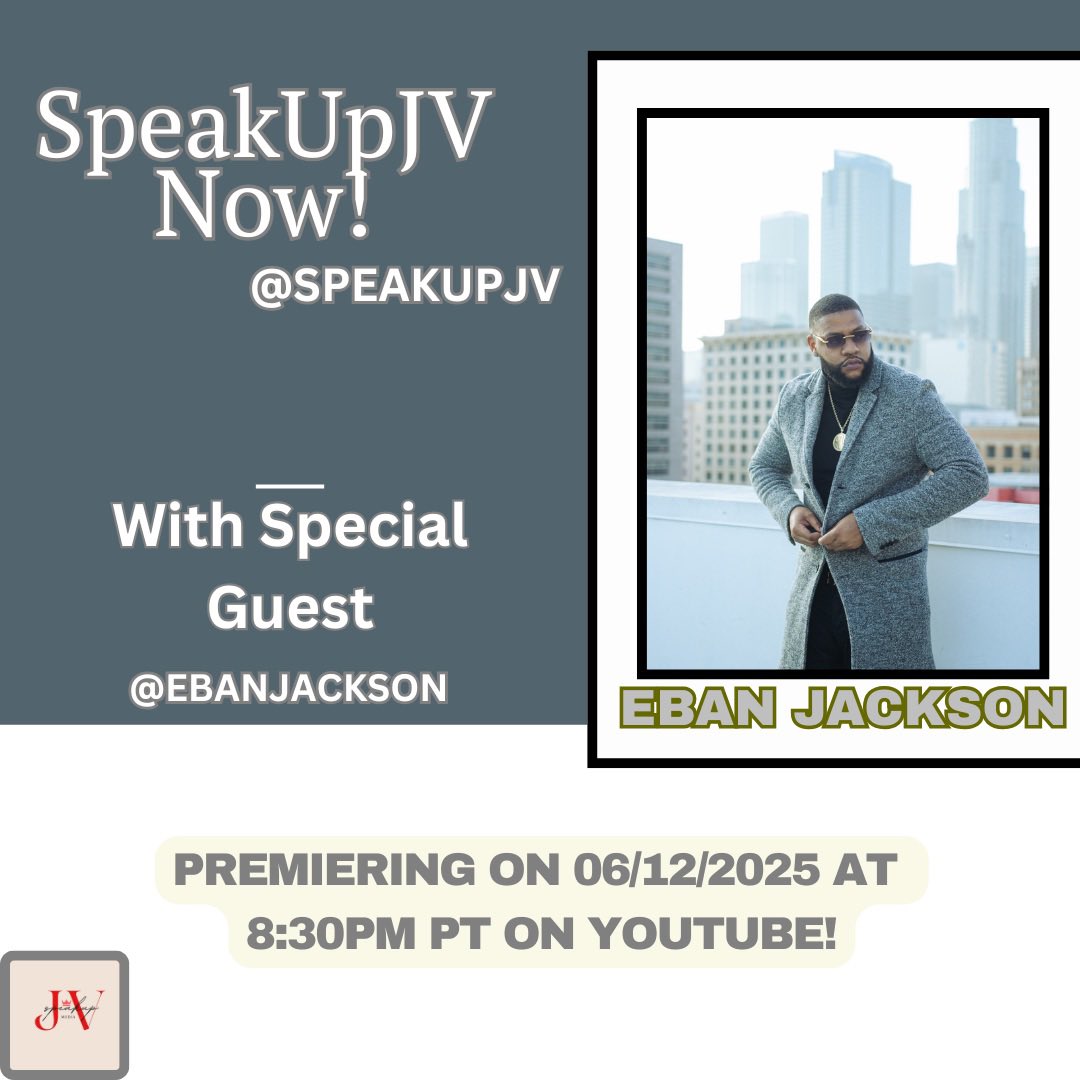 GOEMGMT's tweet photo. New Interview ON THE WAY with @speakupjv!! Thursday June 12, 2025 8:30pm PST/11:30pm EST #GreatnessOverEverything #LAHIPHOP https://t.co/QzzrJbqKEH