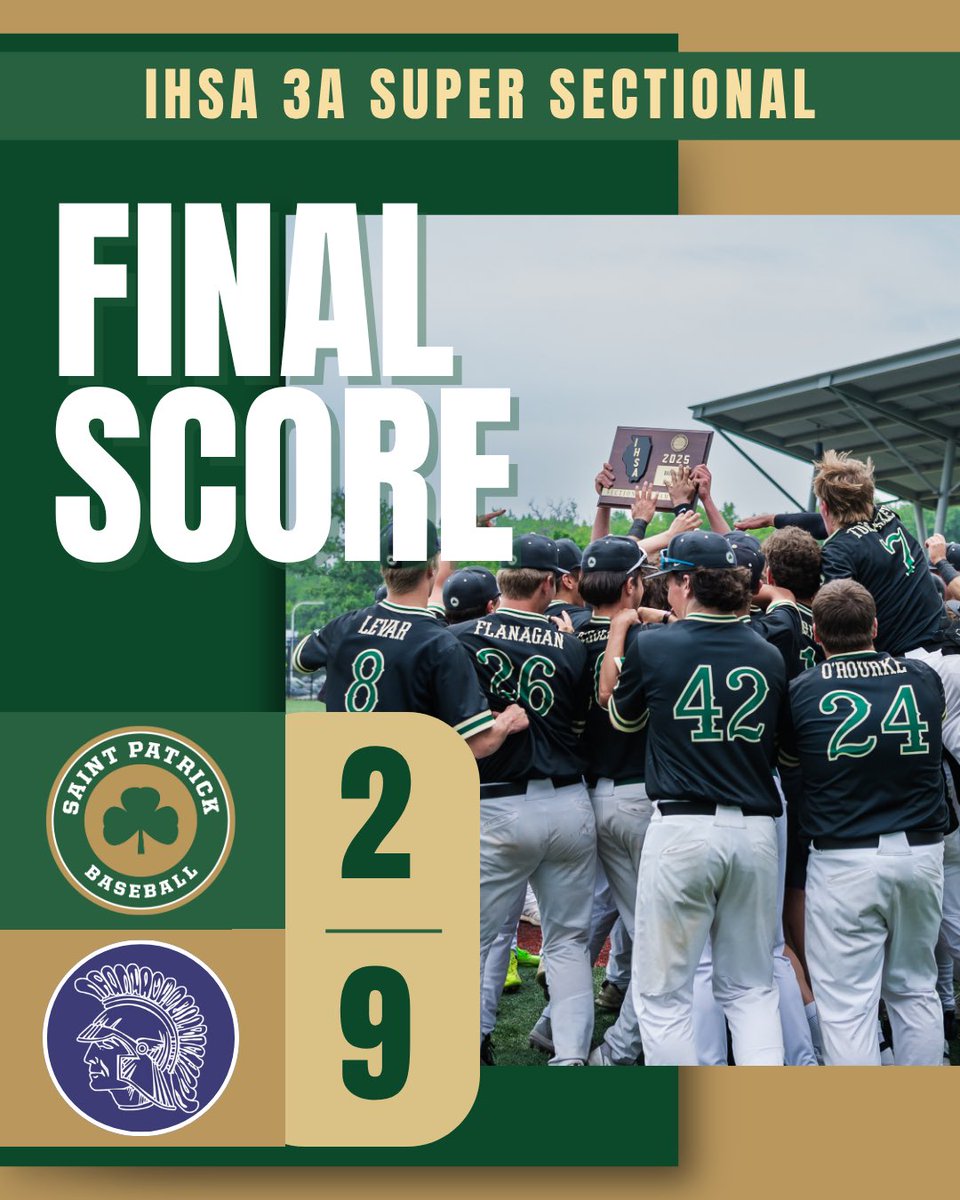 The Shamrocks came up short against Cary-Grove in tonight’s IHSA 3A Super-Sectional, but we couldn’t be prouder of this team.

Congratulations to Shamrock Baseball on an incredible season and a remarkable run. #ShamrockPride ☘️⚾️