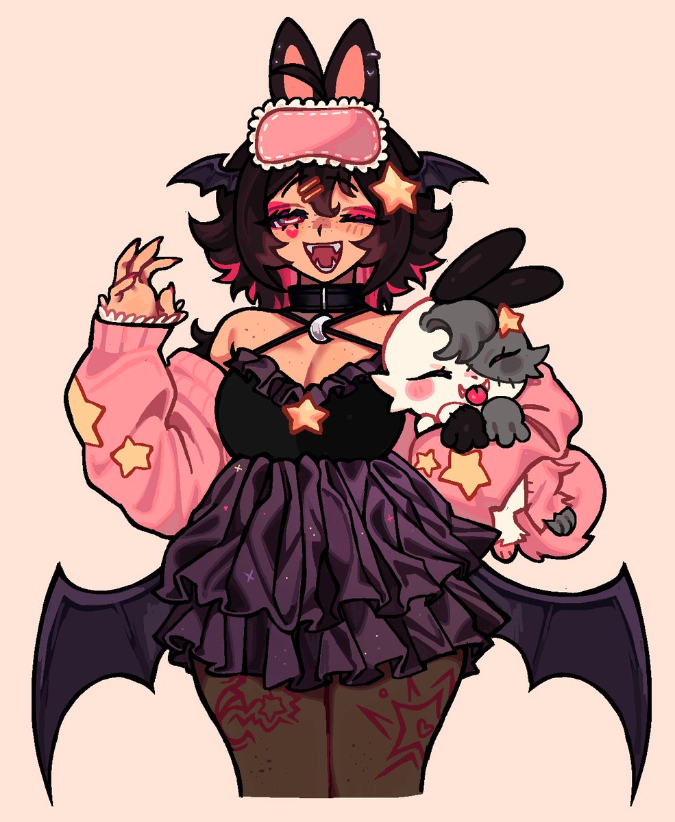 sleepylunary's tweet image. 🐰Coelha vampirinha :3🦇
(Finalmente depois de quase duas semanas sem conseguir fazer um desenho completo, eu consegui kk)
Arrumei oq tava me incomodando no design da minha sona :3