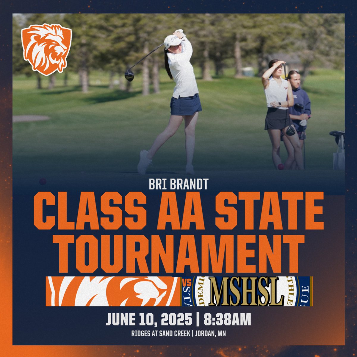 Bri Brandt begins her State Tournament journey tomorrow morning at Ridges at Sand Creek in Jordan! Legacy Nation, lets show her our support!