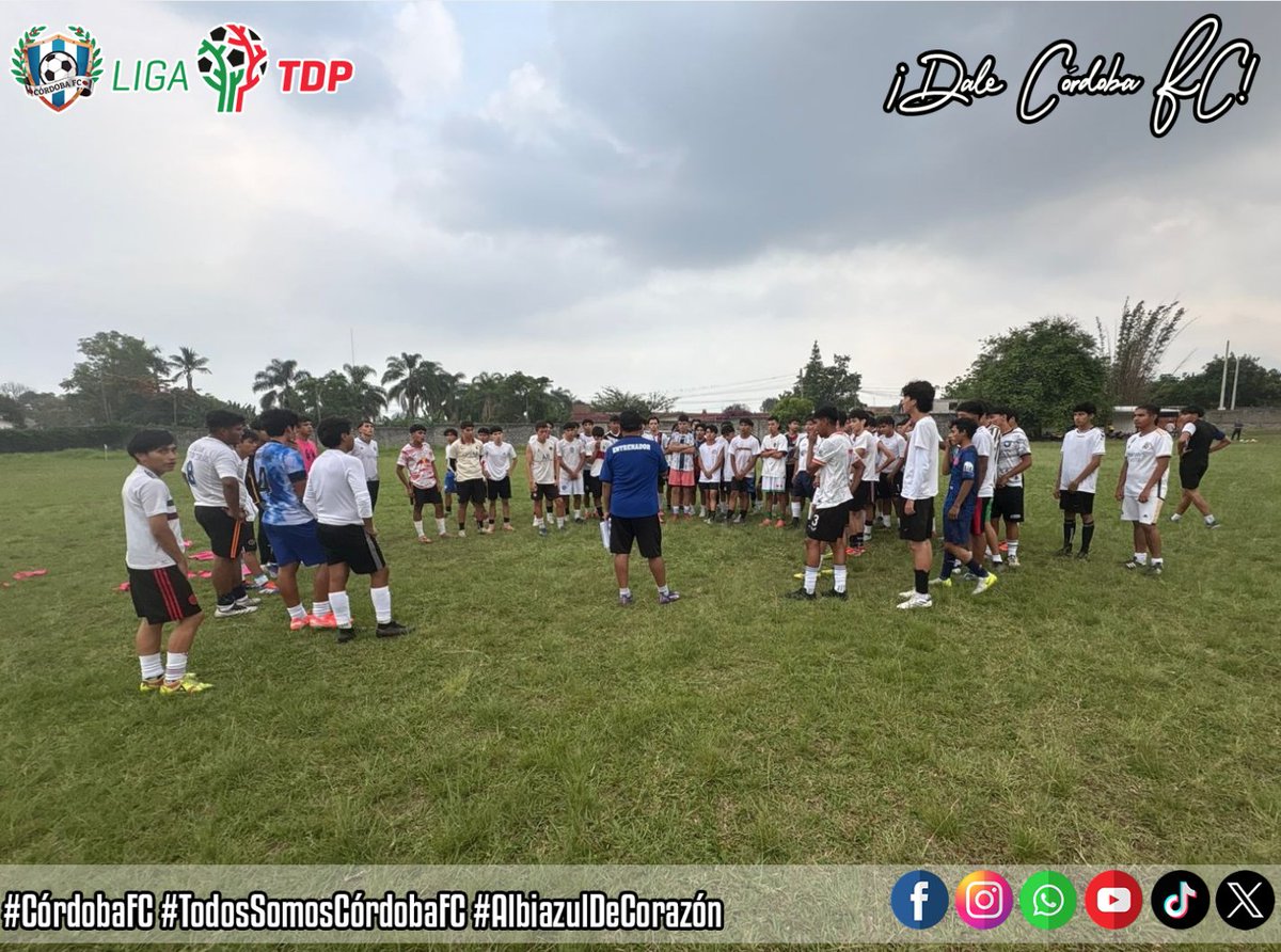 ¡Responden al llamado! Más de 100 jugadores de Córdoba, la región, y otras entidades, este lunes acudieron a la visoría del equipo de cara a la temporada 2025-26 de la Liga TDP MX; mañana continuaremos observando jugadores. ¡Dᴀʟᴇ Cᴏ́ʀᴅᴏʙᴀ FC! 💙

#CórdobaFCEsActitud💙🤲🏻🏆