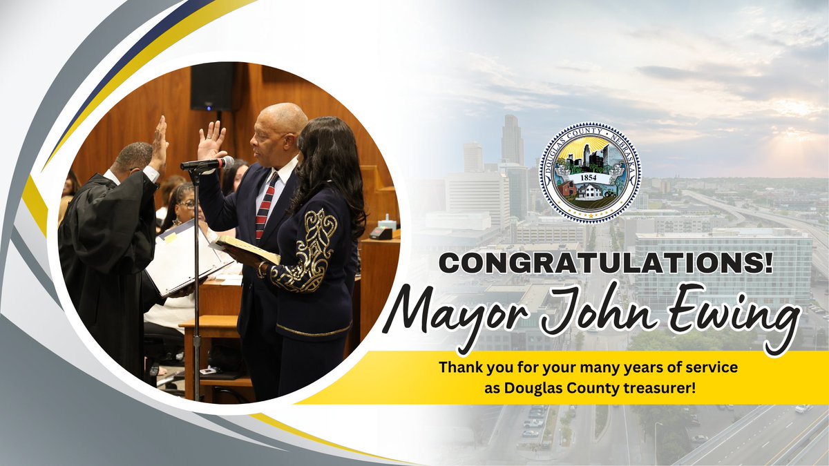 History was made Monday evening as former Douglas County Treasurer John Ewing Jr. was sworn in as the 52nd mayor of the city of Omaha — the first Black mayor in the city’s history. We look forward to working with him in his new role serving the people of Omaha.