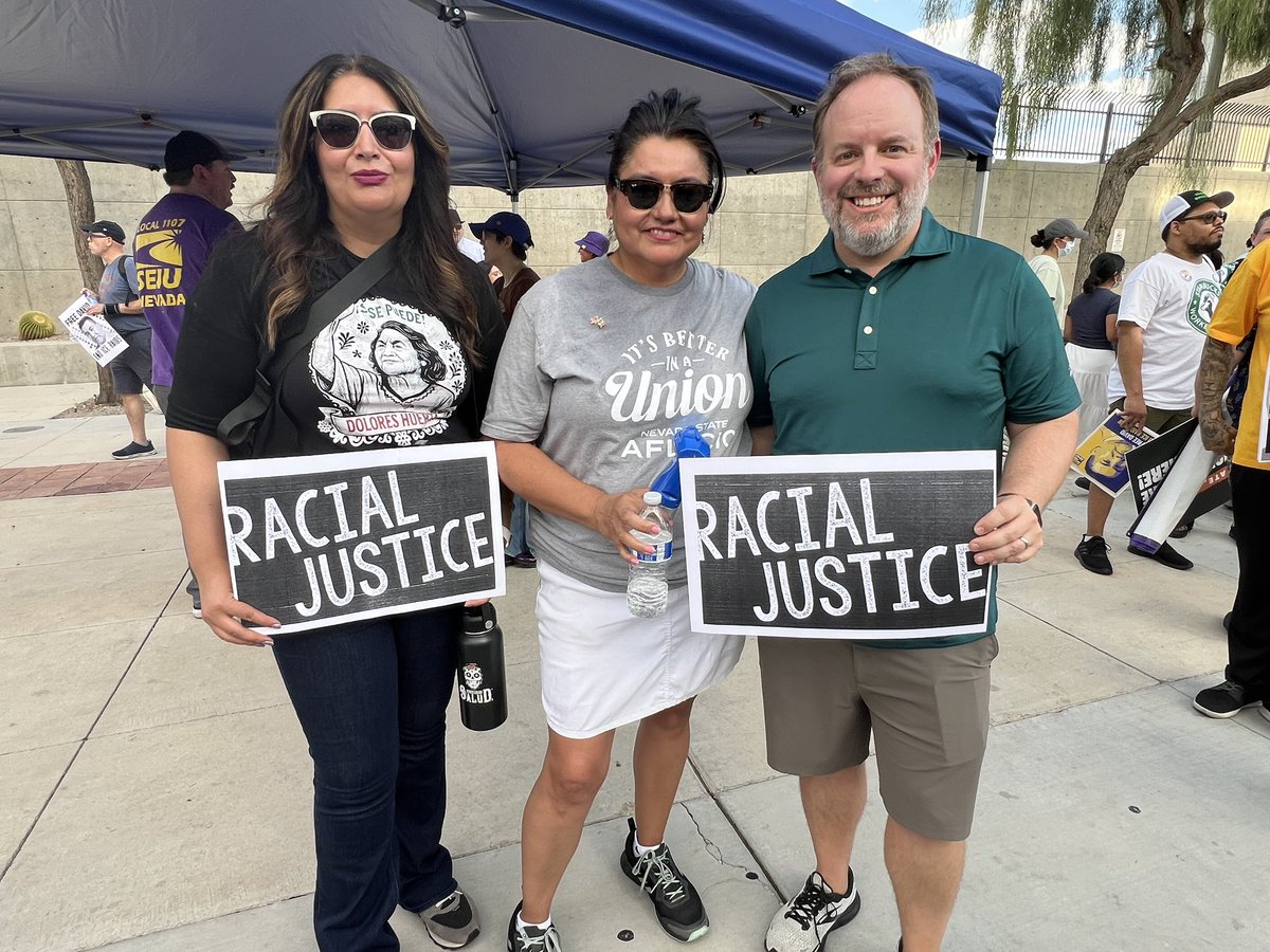 Thank you to our affiliates, elected officials, &amp; community orgs/members for showing up &amp; standing in solidarity at <a href="/SEIU1107/">SEIU Nevada</a>’s Stand Up and Fight Back rally!

Let us be clear: That was not just an attack on <a href="/seiucalifornia/">SEIU California</a>’s David Huerta. That was an attack on all of us.